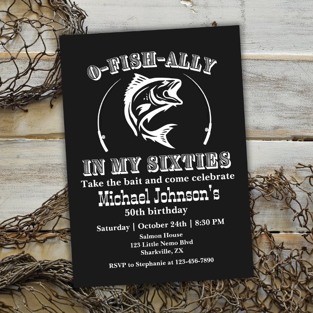 Convite O-fish-ally na minha Anos 50 60ª Festa de aniversá (Criador carregado)