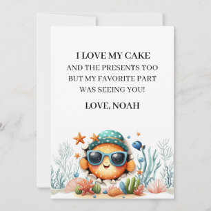 Convite O-Fish-Ally O Grande obrigado de Aniversário de Pe