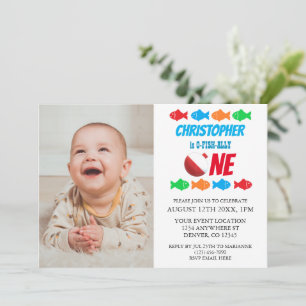 Convite O-Fish-Ally Um primeiro aniversario De Pesca