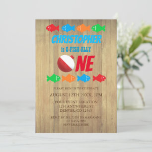 Convite O-Fish-Ally Um primeiro aniversario De Pesca