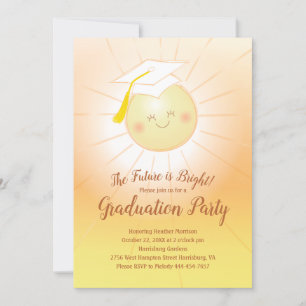 Convite O futuro é a Festa de formatura brilhante