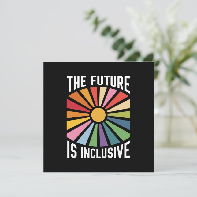 Convite O Futuro é Inclusivo Arco-íris Orgulho Direitos Tr (Em pé/Frente)