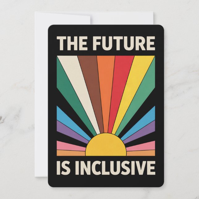 Convite O Futuro É Inclusivo LGBTQ Pride Ally Rainbow (Frente)