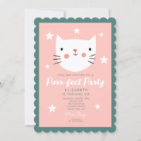 O Gatinho rosa rosa púrpura verde fica no aniversá