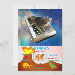 Convite O gato está no teclado