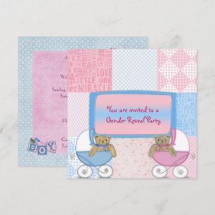 Convite O género do bebê revela o partido
