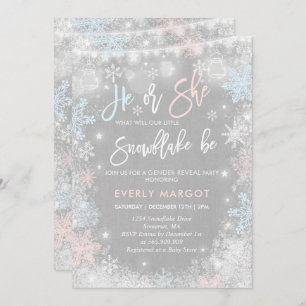 Convite O género do inverno revela o chá de fraldas