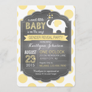 Convite O género dos pontos do elefante branco revela o