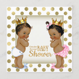 Convite O género étnico revela o chá de fraldas