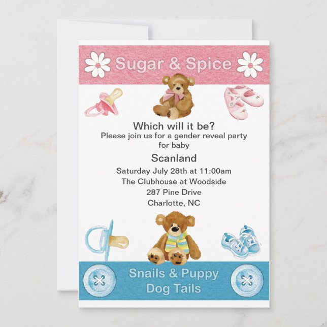 Convite O género revela o partido (Frente)