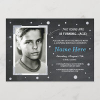 O giz do vintage do aniversário da foto convida o