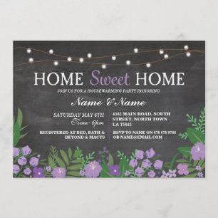 Convite O giz Home doce Home do Housewarming floral