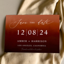 O glamour preto laranja queimado boho salva a data