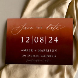 Convite O glamour preto laranja queimado boho salva a data