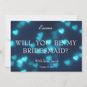 Convite O Glitter Azul Do Coração Você Será Minha Garota