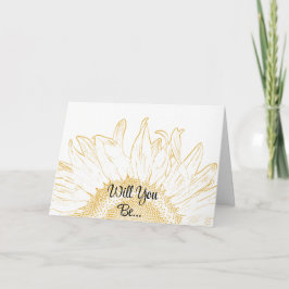 Convite O Gráfico Amarelo De Girassol Você Será Minha Port