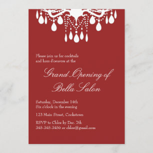 Convite O Grand Ballroom de Abertura Vermelha