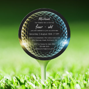 Convite O Grande Golfe De Quatro Oh  aniversário de 40 an