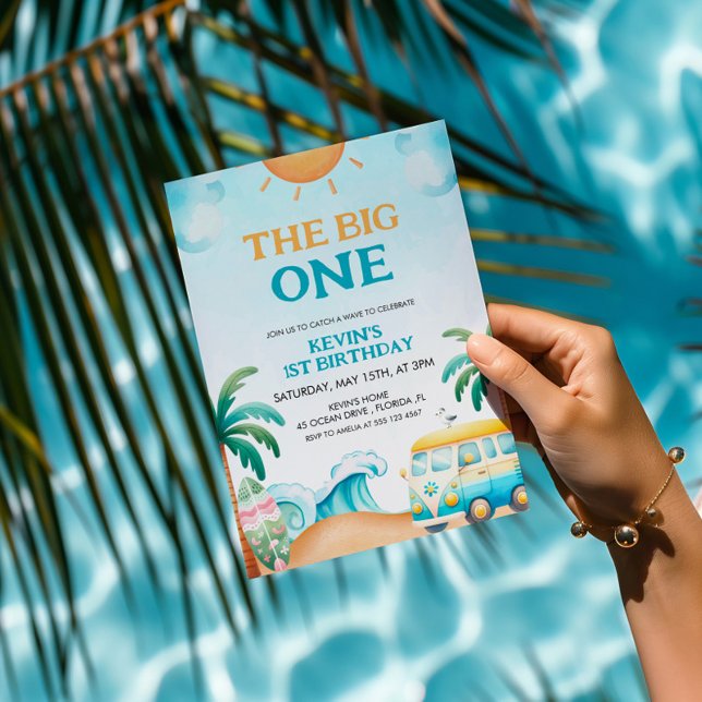 Convite O Grande, Surf Aniversário (Criador carregado)