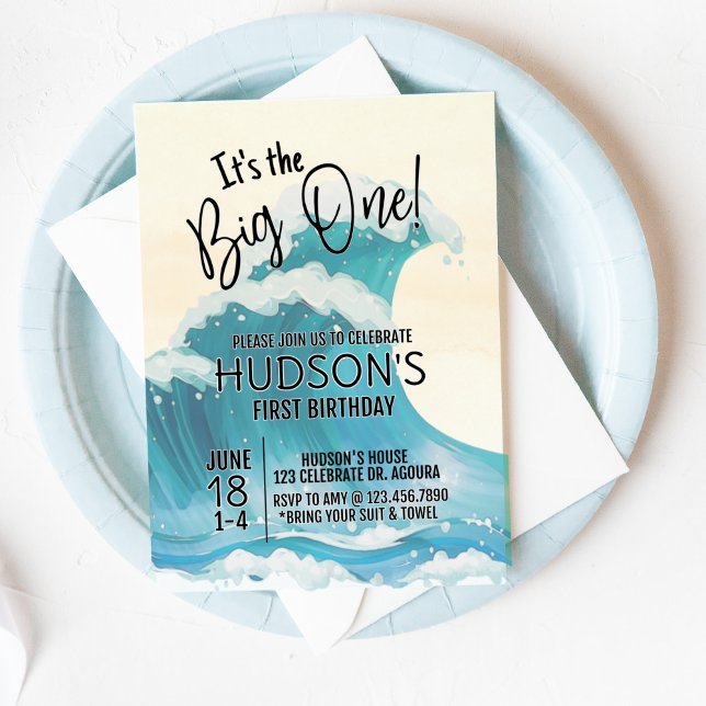 Convite O Grande, Surfando Aniversário, Surf. (Criador carregado)