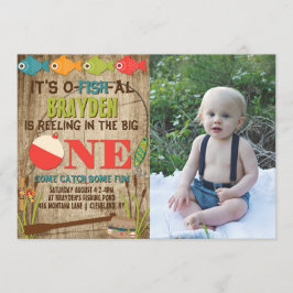 Convite O Grande Tema De Pesca Boas Primeiro Aniversário