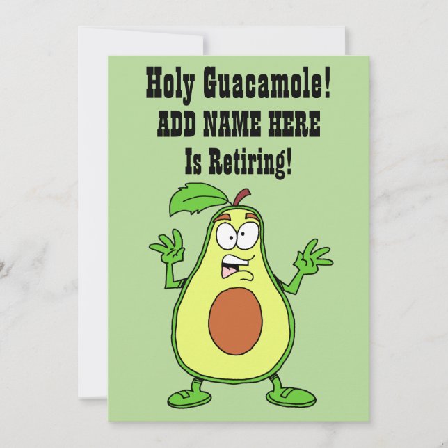 Convite O Guacamole santamente alguém está aposentando-se (Frente)