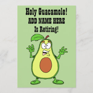 Convite O Guacamole santamente alguém está aposentando-se