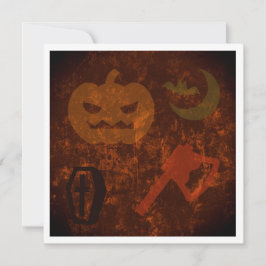 Convite O Halloween Assusta-se com o fundo de Eerie