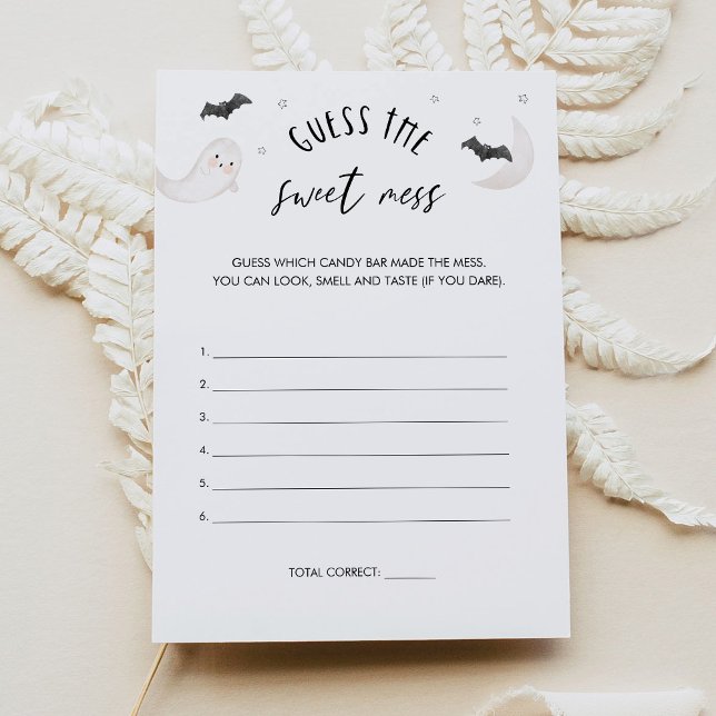 Convite O Halloween do AÇÚCAR adivinha o doce jogo da Mess (Criador carregado)