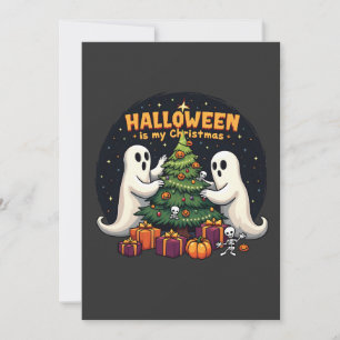 Convite O Halloween é meu Papai noel de Natal Engraçado Gh