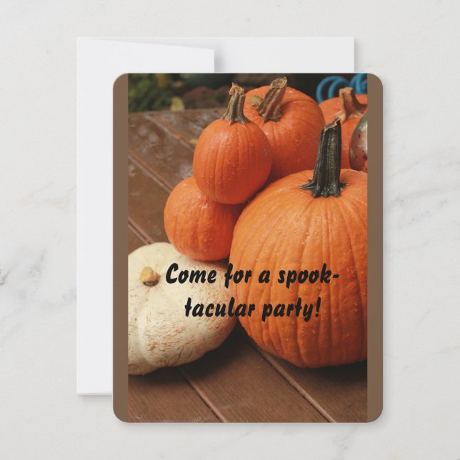 Convite O Halloween está perto da esquina. (Frente)