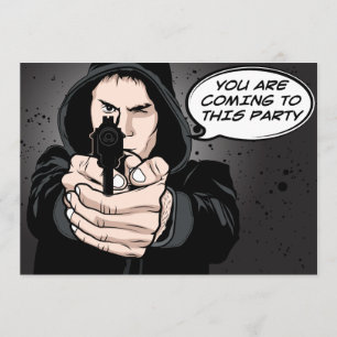 Convite O Homem Engraçado Pointing