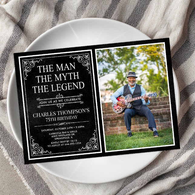 Convite O Homem O Mito A Lenda 75º Aniversário (Criador carregado)