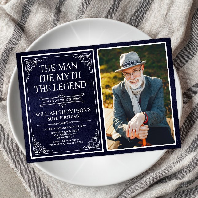 Convite O Homem O Mito A Lenda 80º Aniversário (Criador carregado)
