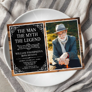 Convite O Homem O Mito A Lenda 80º Aniversário