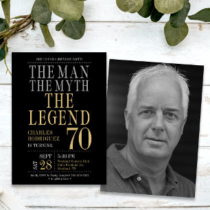 Convite O Homem O Mito A Lenda Foto 70º Aniversário