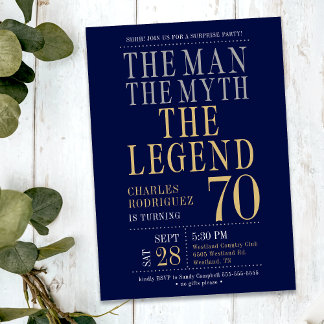 Convite O Homem O Mito A Lenda Surpreende 70 Aniversário
