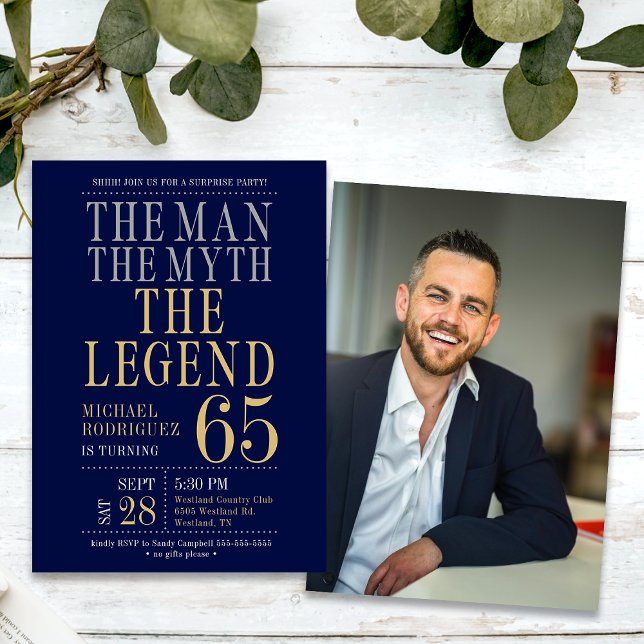 Convite O Homem O Mito A Lenda Surpreende O 65º Aniversári (Criador carregado)