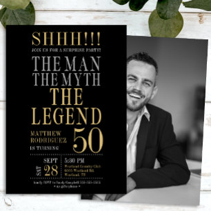 Convite O Homem O Mito A Lenda Surpresa de 50 Anos