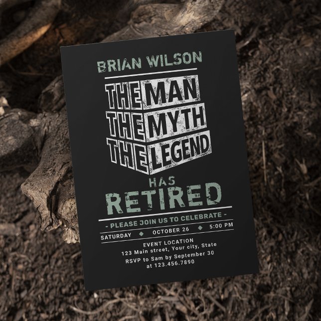 Convite O Homem O Mito O Partido Da Reforma Da Legenda (The Man The Myth The Legend Retirement Party Invitation)