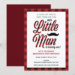 Convite O Homem Pequeno está virando um primeiro aniversár