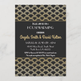 Convite o Housewarming do art deco dos anos 20 convida o