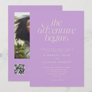 Convite O Início da Aventura Casamento Minimalista Wisteri
