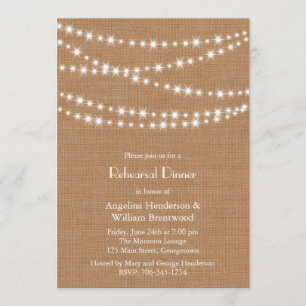 Convite O jantar de ensaio das luzes da cintilação convi