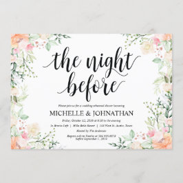 Convite O jantar de ensaio do casamento da elegância do