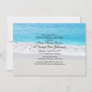 Convite O jantar de ensaio do casamento de praia convida