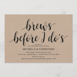 Convite O jantar de ensaio rústico do casamento de Kraft