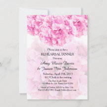 O janto de ensaio de hydrangea rosa convida a hydr