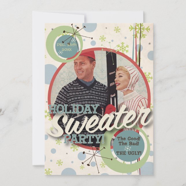 Convite O kitsch Bitsch: Partido da camisola do feriado! (Frente)