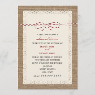 Convite O laço de serapilheira & a guita de papel vermelha
